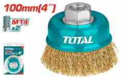 Wire cup brush 4"