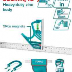 Magnetic lock combination square