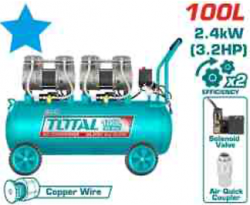 Air compressor silent oil free 100lts