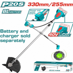 Cordless string trimmer and brush cutter 40Vts
