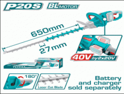 Cordless hedge trimmer 40VTS 650MM