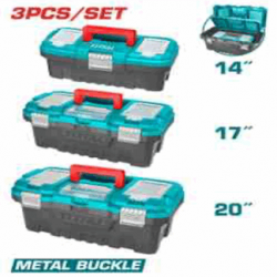 3 Pcs plastic tool boxes set