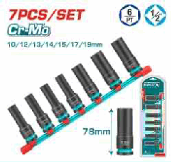 7 Pcs 1/2"DR. Deep impact socket set