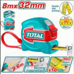 Steel measuring tape 8m x32