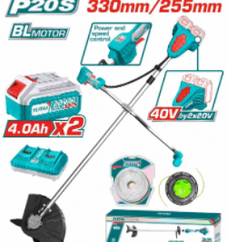 Cordless string trimmer and brush cutter 40v