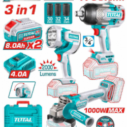 Cordless 3 pcs combo kit IMPACT WRENCH
