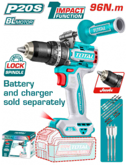 Brushless cordless impact drill 96NM