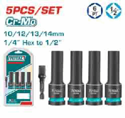 5 Pcs 1/2"DR. Deep impact socket set