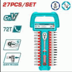 27 Pcs 1/4" socket set