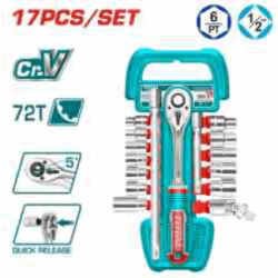 17 Pcs 1/2" socket set