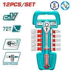 12 Pcs 1/4" socket set