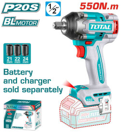 Cordless impact wrench 20VT 550NM