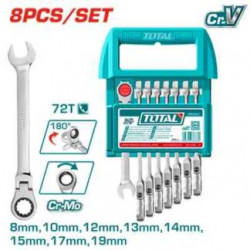 8 Pcs Flexible ratchet spanner set