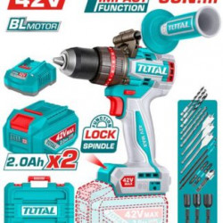 Brushless cordless impact drill 42vts 2bat/charger