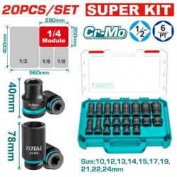 20 Pcs 1/2" DR. Impact socket set