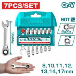 7 Pcs Short ratchet spanner set