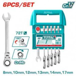 6 Pcs Flexible ratchet spanner set