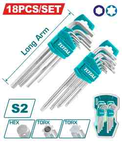 18 Pcs hex key and torx key set