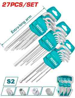 27 Pcs Hex key and torx key set