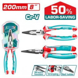 High leverage long nose pliers 8"