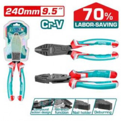 Compound action combination pliers 9.5"