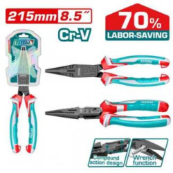Compound action long nose pliers 8.5"
